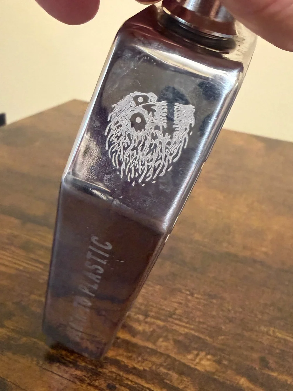 Flask - Liquid Death Metal Skull Coffin Flask